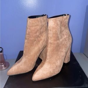 Biege Booties. Size 8. Worn once.
